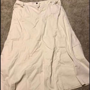 Full Length Cato Beige Tan Skirt Size 16 A-Line